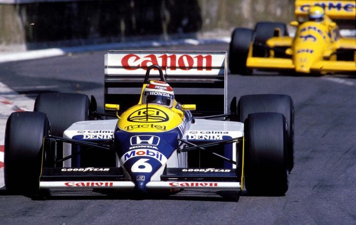 Nelson Piquet campeão em 1987, um dos sete brasileiros a guiar para a Williams (Getty Images)