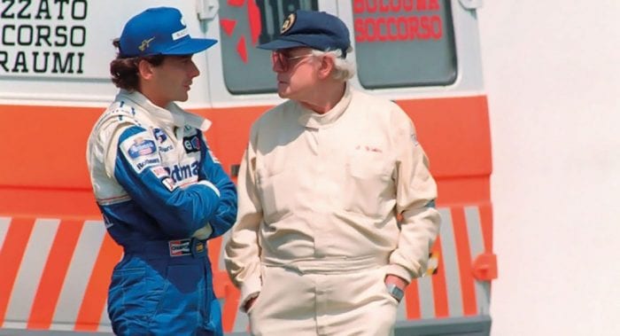 Senna e Sid Watkins, médico britânico especializado em neurologia, uma das mais icônicas figuras da F1 (Reprodução)